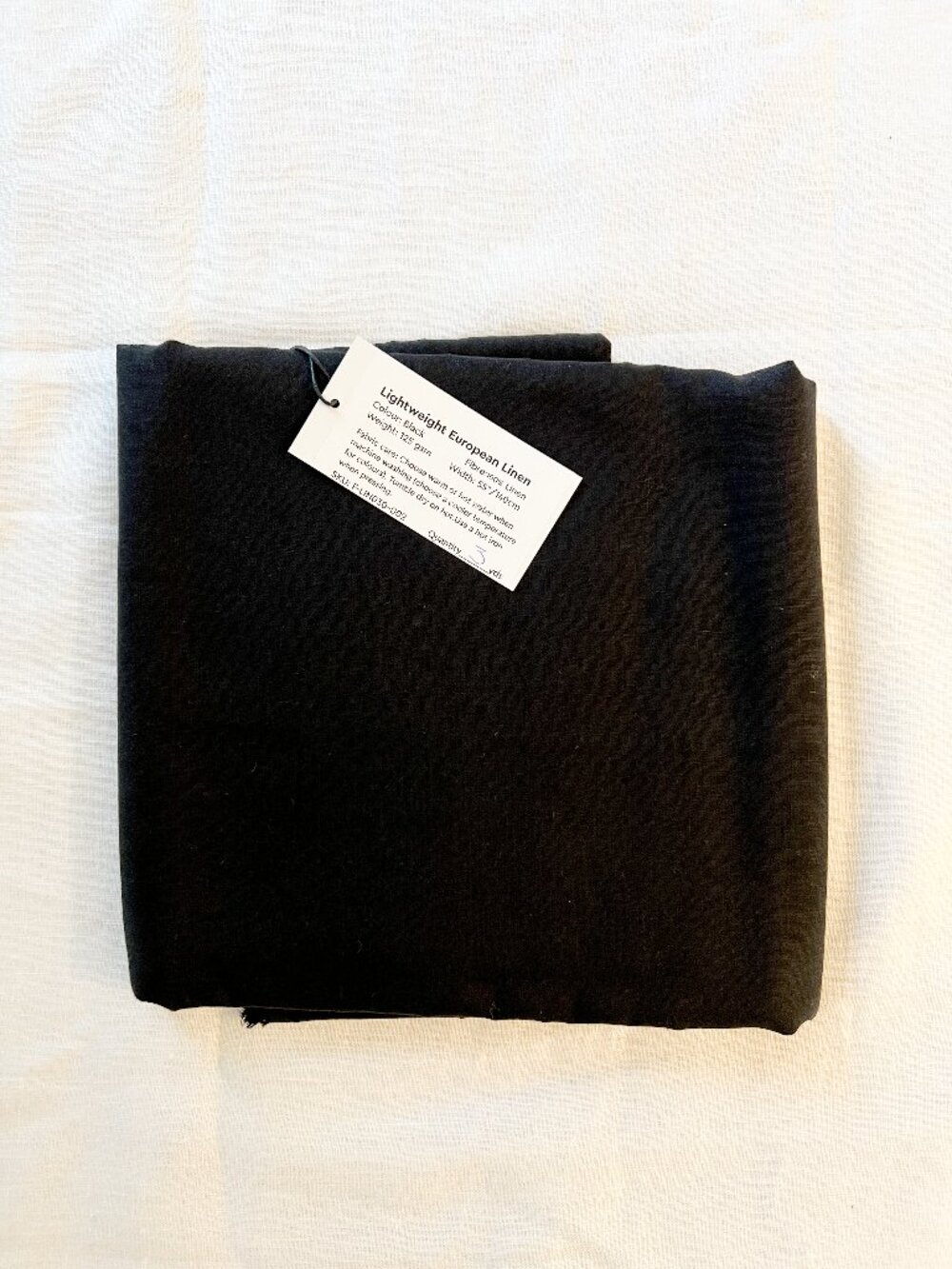 ✨ NWT ✨ GARMENT Fabric - 3 yds - Linen - Core Fabrics - Black
